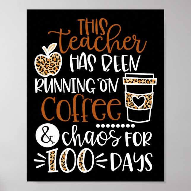 Läraren har gått på kaffe och kaos poster (Framsidan)