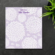 Läraren i anpassade lila-blomman mönster