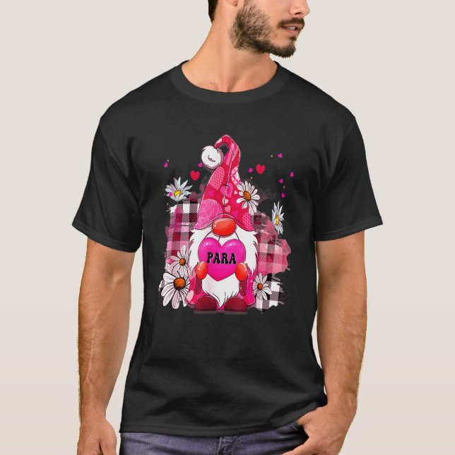 Läraren i Para Gnome Valentines day T Shirt (Framsida)