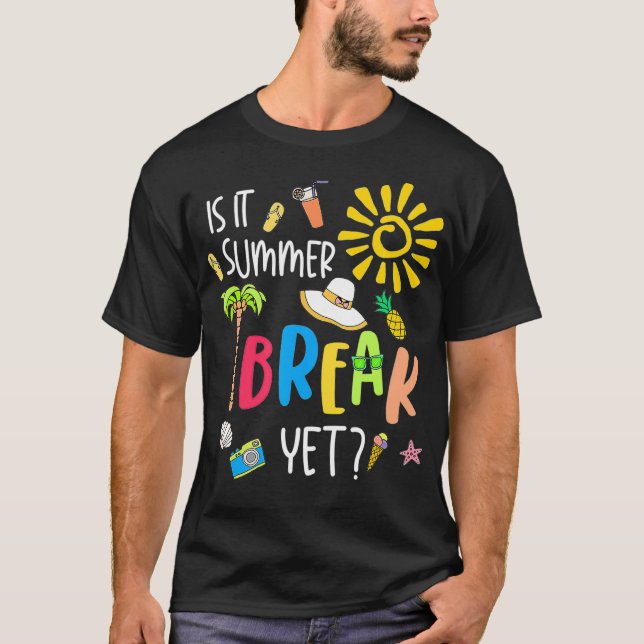 Läraren i slutet av året är det sommaruppehållet ä t shirt (Framsida)