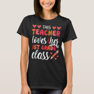 Läraren Kärlek hennes första Klass-klass Retro Val T Shirt