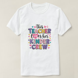 Läraren Kärlek Hennes Kinder Valentines day Kärlek T Shirt