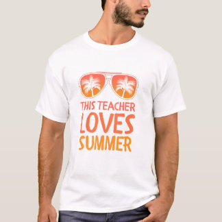 Läraren Kärlek Sommarnyj Sommardag förra skoldagen T Shirt