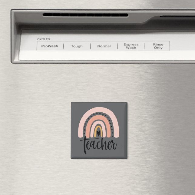 Läraren lär älskar inspirera gåva regnbåge  magnet (In Situ (Dishwasher))