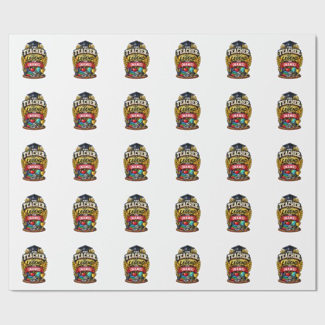 Läraren Legenden Personlig Lärare  Presentpapper (Platt)