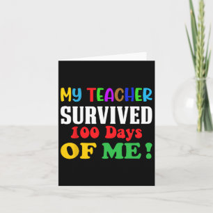 Läraren Överlevt 100 dagar av mig 100 dagar av sko Kort