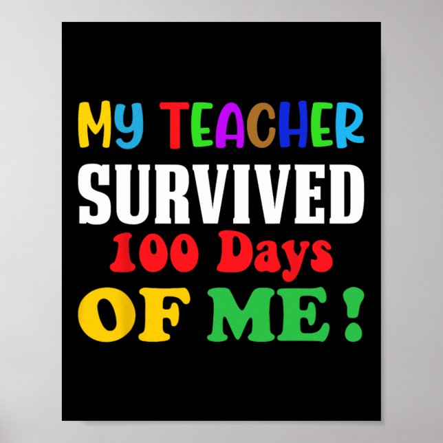 Läraren Överlevt 100 dagar av mig 100 dagar av sko Poster (Framsidan)