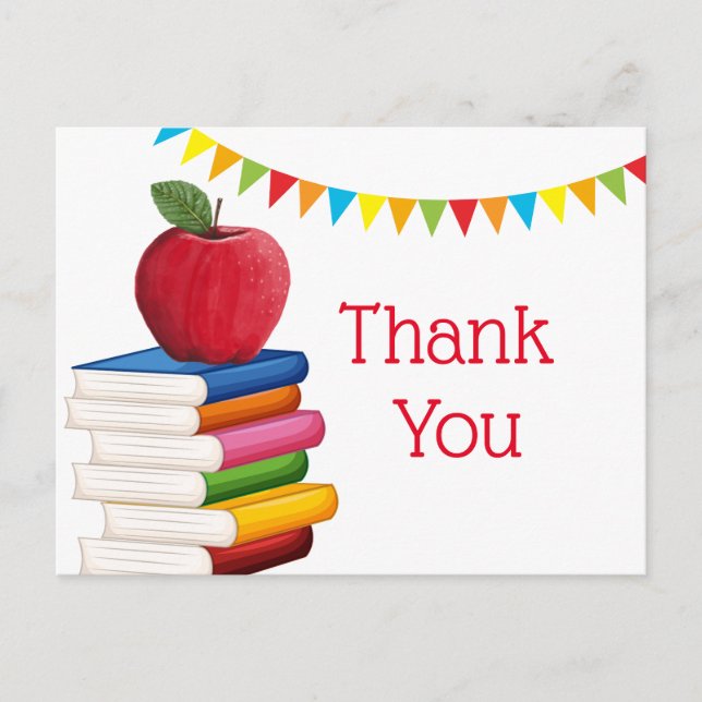 läraren pension , Apple, läraren pensioneras Inbjudan Vykort (Framsida)