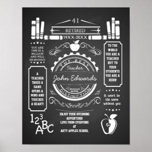 läraren Pension tack för att du lämnar äpple Poster