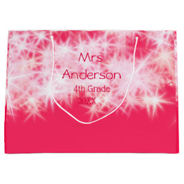 Läraren Red rosa glitter gnistra Back to school ap