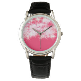 Läraren Red rosa glitter gnistra Back to school ap Armbandsur