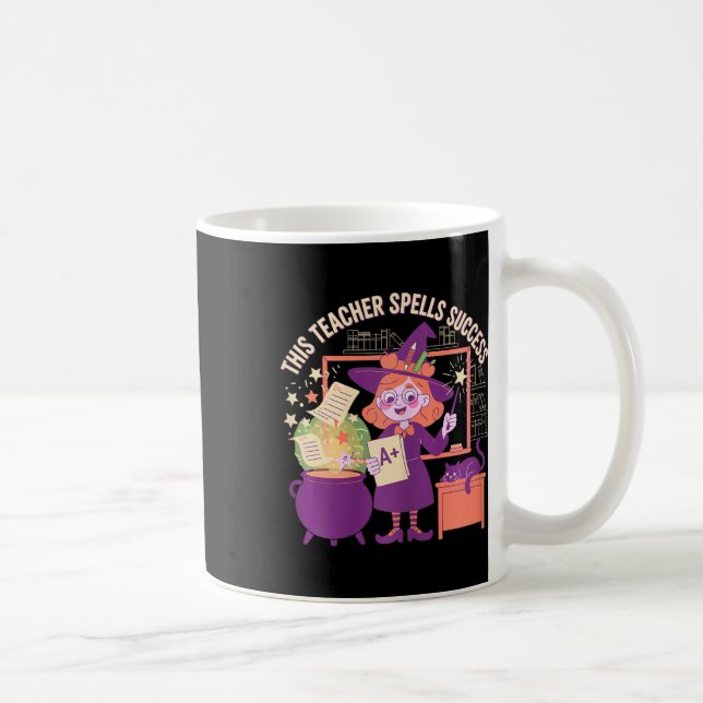 Läraren Spådomar lyckas Halloween Clroom Art Kaffemugg (Höger)