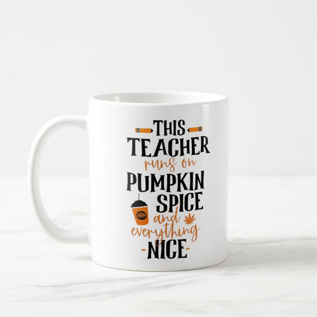 Läraren Springa på Pumpkin Spe och allt Kaffemugg (Vänster)