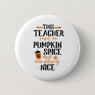 Läraren Springa på Pumpkin Spe och allt Knapp