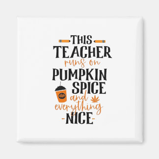 Läraren Springa på Pumpkin Spe och allt Magnet