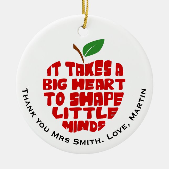 Läraren tackar dig för att du använder cirkelprydn julgransprydnad keramik (Framsidan)