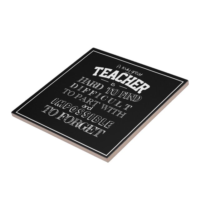 Läraren tackar dig för uppskattningspresenten kakelplatta (Sidan)