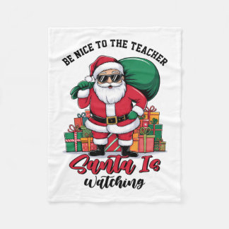 Läraren Var Snäll Mot Läraren Tomte Jultomten Titt Fleecefilt