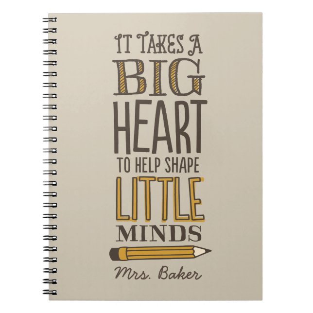 Lärarens Anpassningsbar för uppskattad bärbar dato Anteckningsbok Med Spiral (Framsidan)