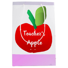 Lärarens apple Rainbow Rand White Gift Bag