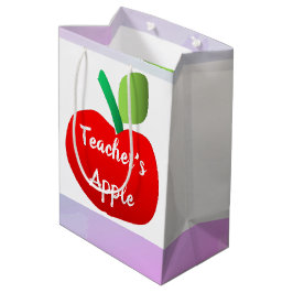 Lärarens apple Rainbow Rand White Gift Bag