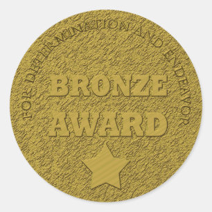 Lärarens "Bronze Award" Motivering Runt Klistermärke