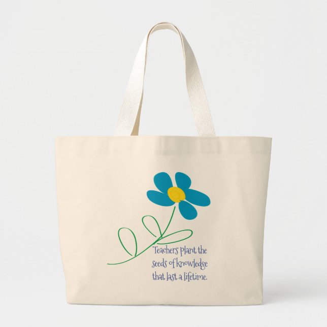 Lärarens Daisy Tote Bag Jumbo Tygkasse (Framsidan)