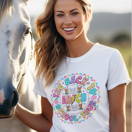 Lärarens färgglada retro-citat t-shirt