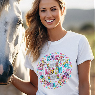 Lärarens färgglada retro-citat t-shirt