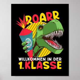 Lärarens första dag i skolan Dinosaur Välkomna til Poster