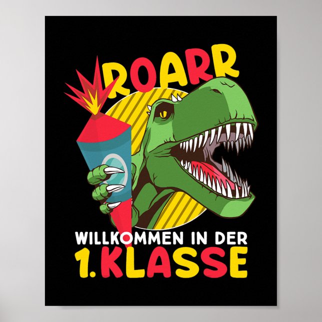 Lärarens första dag i skolan Dinosaur Välkomna til Poster (Framsidan)