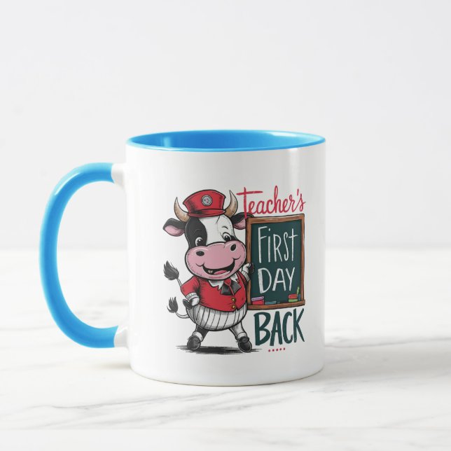 Lärarens första dag tillbaka. back to school-desig mugg (Vänster)