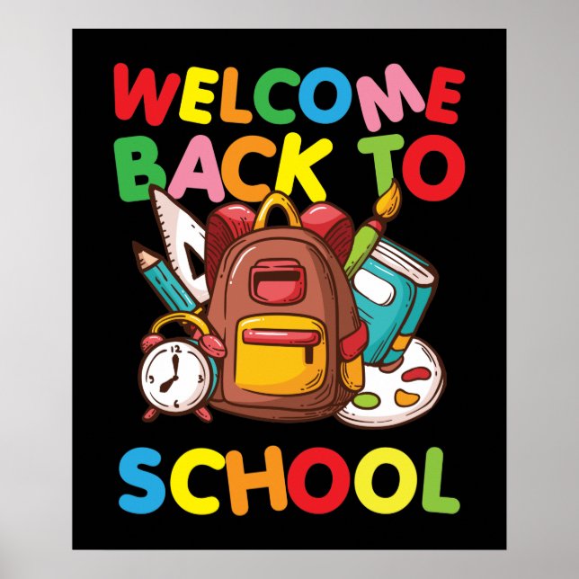 Lärarens första dag Välkommen Back to school Poster (Framsidan)