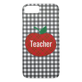 Lärarens Gingham Apple iPhone 8 fodral