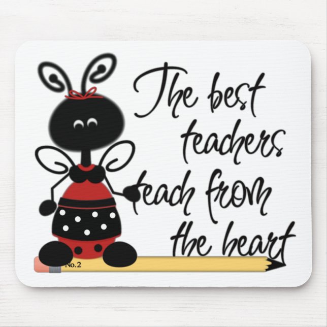 Lärarens Ladybug Mouse Pad Musmatta (Framsidan)