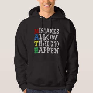 Lärarens matematikälskare misstag tillåter tänkand hoodie