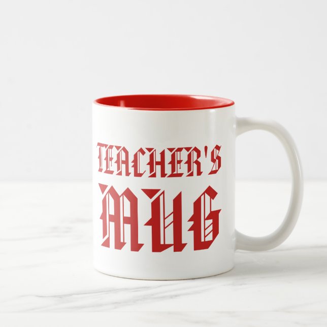 Lärarens mugg | Cute Bright Roligt Humor Slogan Mu (Höger)
