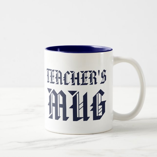 Lärarens mugg | Cute Navy Roligt Humor Slogan Mugg (Höger)