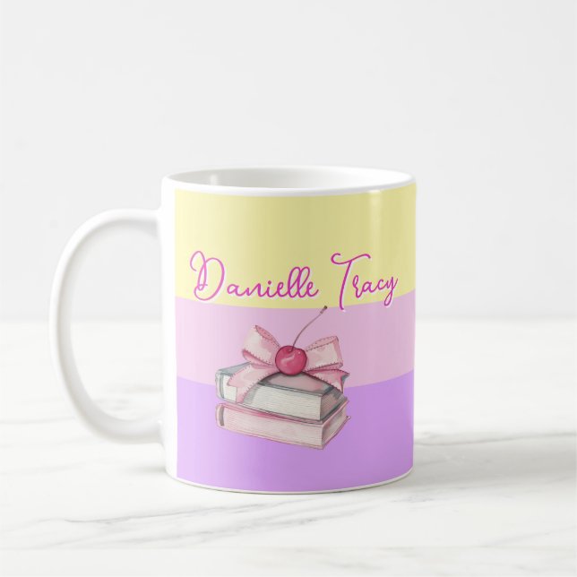 Lärarens namn & betygs Pastell Färgglada Kaffemugg (Vänster)