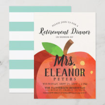 Lärarens pensionsmiddag | Festinbjudan