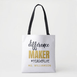 Lärarens Personlig för uppskattning av Tote Bag Gi Tygkasse