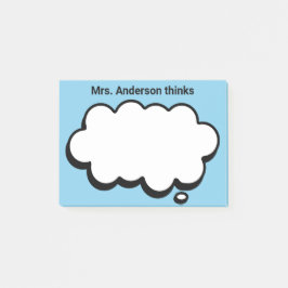 Lärarens Personlig tankbubbla Post-it Block