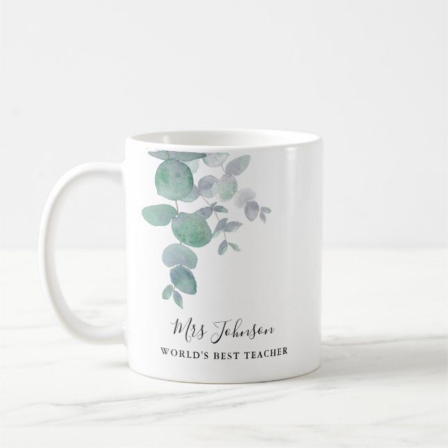Lärarens present eukalyptusgrönska kaffemugg (Vänster)