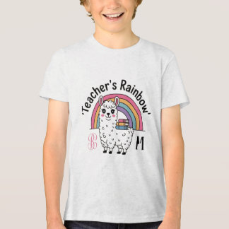 "Lärarens regnbåge" Kids' T-Shirt - Cute Llama, Ra