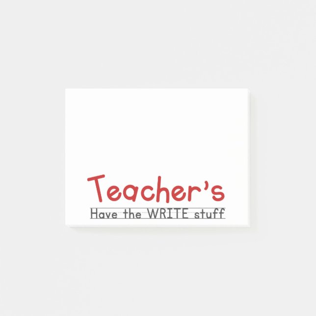 Lärarens Skriva Saker Post-it (Framsida)