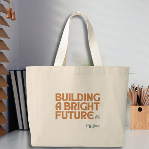 Lärarens uppskattning av den inspirerande citattec jumbo tygkasse