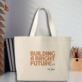 Lärarens uppskattning av den inspirerande citattec jumbo tygkasse