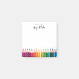 Lärarens uppskattning av regnbågspennor post-it block