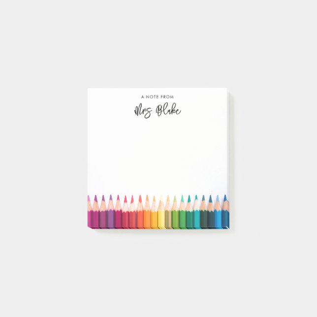 Lärarens uppskattning av regnbågspennor post-it block (Framsida)