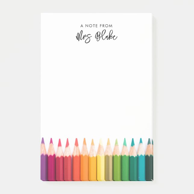 Lärarens uppskattning av regnbågspennor post-it block (Framsida)